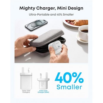 30W USB C Plug, Anker Zolo Compact GaN USB C Charger, Enhanced Temperature Control, Compact Design and 3X Faster Charging, Compatible with iPhone, iPad, Samsung, Pixel, and More 30W USB C Plug, Anker Zolo Compact GaN USB C Charger, Enhanced Temperature Control, Compact Design and 3X Faster Charging, Compatible with iPhone, iPad, Samsung, Pixel, and More