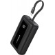 Anker Zolo Power Bank, 20,000mAh 30W High-Speed Portable Charger with Built-In USB-C Cable, Battery Pack For iPhone 16/16 Plus/16 Pro/16 Pro Max/15 Series, Galaxy, and More (Black, 20000 mAh)