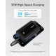 Anker Zolo Power Bank, 20,000mAh 30W High-Speed Portable Charger with Built-In USB-C Cable, Battery Pack For iPhone 16/16 Plus/16 Pro/16 Pro Max/15 Series, Galaxy, and More (Black, 20000 mAh)